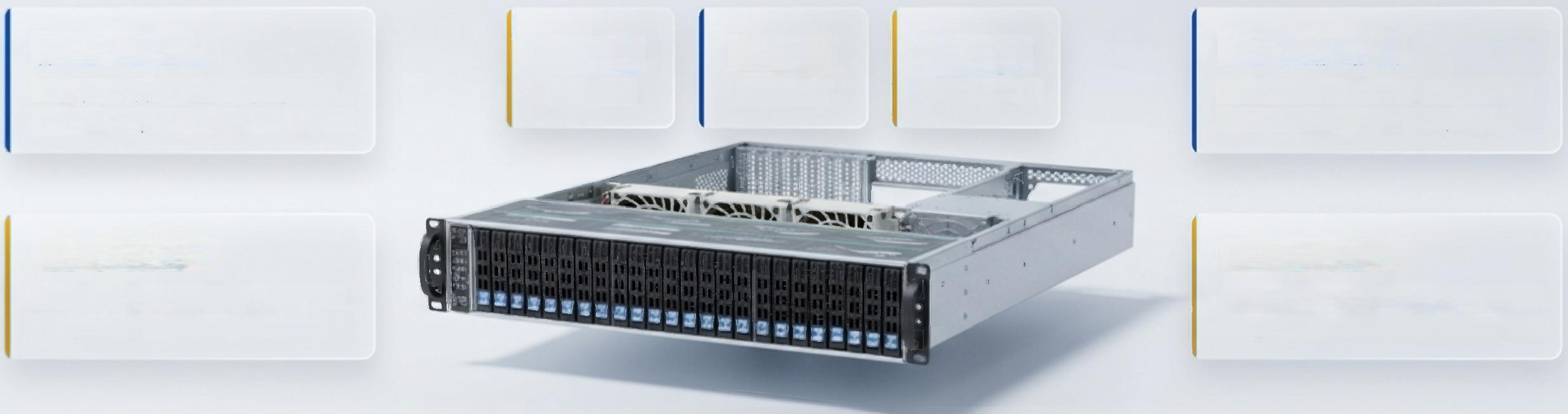 Cluster node with internal drive bays reverse